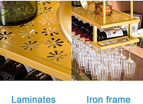 EYLINK Wine Racks,Household Wine Shelf Cup Holder- Adjustable Height Ceiling Wine Rack Hanging Wine Bottle Holder Wine Glass Rack Goblet Stemware