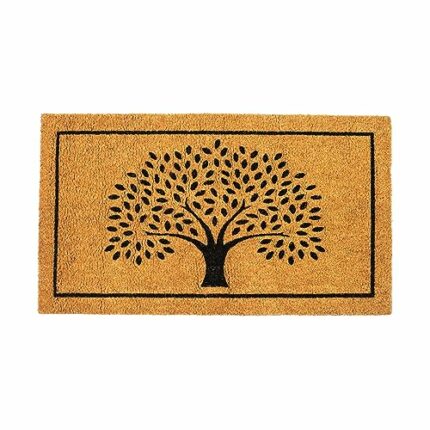 Eco Living Welcome Doormats, Natural Coco Coir Mats with Non-Slip PVC Backing, Indoor Outdoor Mats for Home & Office, Floor Mats for Door Decor,