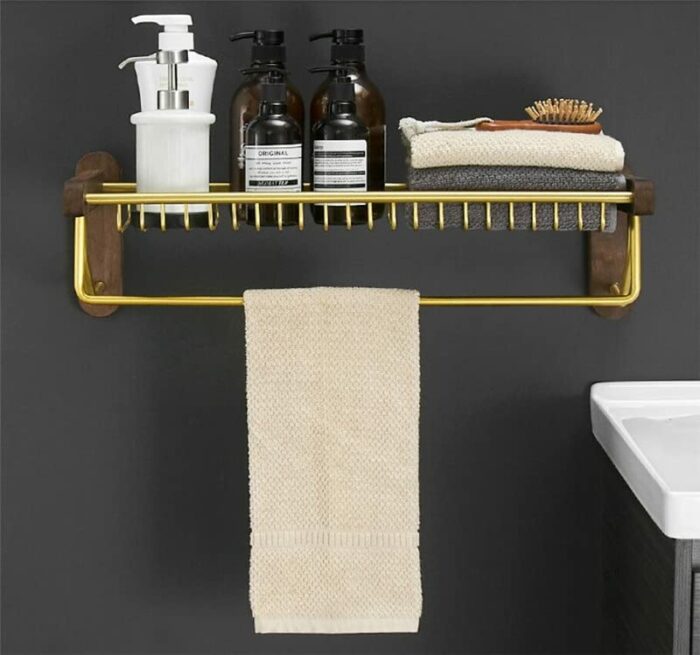 HIGOH Towel Rack Bathroom Accessories Aluminum Towel Rack, Towel Holder, Bathroom Shelf Bathroom Hardware