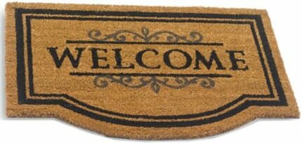 Large Door Mat Natural Coir Welcome Floor Entrance Indoor Outdoor Front Doormat