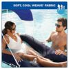 Aqua Leisure Luxury Oversized Pool Lounger Soft, Cool, Fabric, UPF 50 removable sunshade with mesh windows, Convenient drink holder and carry han