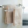 N/A Double Towel Bar Stainless Steel Bathroom Kitchen Towel Holder Dual Towel Rod Rustproof Wall Mount