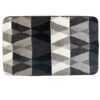 eBoutik Door Mat Doormat Machine Washable Barrier Mat Dirt Trapper TPR Non-Slip Technology Carpet (Black White and Grey Triangle, 60cm x 90cm)