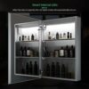LUMIRRORS® LED Bathroom Mirror Cabinet with Dimmable Brightness Demister Pad Shaver Socket Touch-Switch Wall Mirrors Cabinets Adjustable Shelves