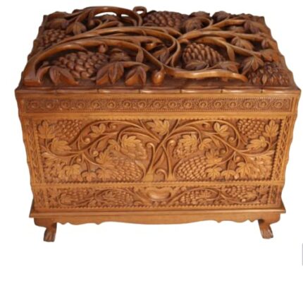 Chest Box in Walnut brown Finish – Solid Wooden Rectangular Shaped for Multifunctional - Living Room – Bedroom etc.
