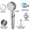 High Pressure Water Saving Shower Head - Propeller - Turbo Fan Drive Jet Shower Head-with Water Stop Button and 4Pcs Filter-360 Degree Rotating S