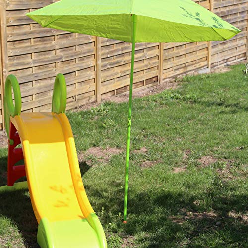 Relaxdays Parasol Ground Anchor, Screw-In Holder with Grips, Umbrella Spiked Stand, 19-32 mm, Camping, Beach, Black/Red