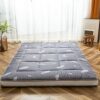 YOSHOOT Futon Mattress, Padded Japanese Floor Mattress Quilted Bed Mattress Topper, Extra Thick Folding Sleeping Pad Breathable Floor Lounger Gue