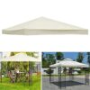 3x3m Gazebo Replacement Canopy Top Cover Double Tiered Canopy Top Cover for Outdoor BBQ Roof Cover Grill Shelter (Only Cover) Green Single top