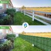 AGJIDSO Artificial Ivy Fence Screening, 3m x 1m (2*3x0.5m) Artificial Hedge Roll, Privacy Fence Screen Artificial Hedge Screening for Garden, Bal