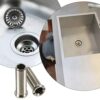 TAORANJU 2 Pcs Sink Fastening Accessories 45mm Sink Basket Screw Wash Basin Screw Sink Bolt Screw for Kitchen Bath Fixtures