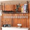 Stylish Simplicity Down Stylish Simplicity Industrial Retro Wine Rack Iron Stylish Simplicity Wine Glass Holder Household Goblet Holder Adjustabl