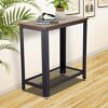 KOVOME Industrial Console Table for Living Room with Mesh Shelves, Side Table, Corridor, Hallway, 23.6"x 11.8"x 23.6"