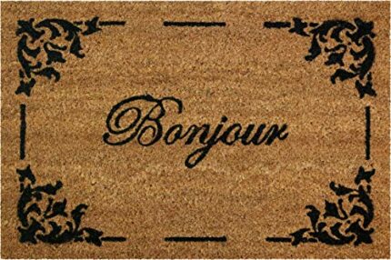 ID Mat Coco text Bonjour Coco text, PVC, Ecru, 40x60x1, 5 cm