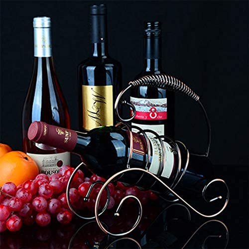NEOCHY Sphandle Wine Rack Portable Wine Display Shelf Holder Durable Wine Storage Rack Organizer Bar Decorations