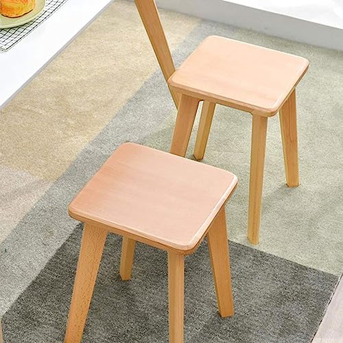 LUKEO Small stool- Multifunction Wood Large Comfortable Seat Surface Dressing Stool Stool Restaurant Home Life