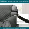 Granbest Waterproof Sofa Cover 3 Seater Non-Slip Sofa Slipcover with Elastic Straps, Washable Sofa Protector for Kids, Pets, Dogs, Cats Four Seas