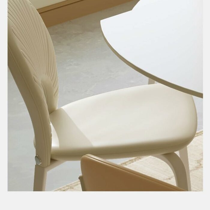 WALNUT Dining Chair Back Kitchen Dinning Tables Chairs Living Room Lounge Decoration Living Room Chair (Color : Argento, Size : Light Grey)