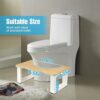 Toilet Stool for Adults, 7 Inch Bathroom Poop Stool for Adults, Waterproof and Anti-Slip Potty Stool, Improve Bathroom Posture and Comfort, Healt