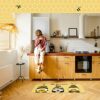 2 Pieces Bee Gnomes Welcome Door Mats Gnome Honey Bee Kind Summer Doormat Summer Kitchen Mat Bath Rug Floor Door Mats Non Slip Doormat Soft Runne
