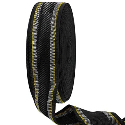 2 1/4 Inch x 200 Ft Lawn Chair Webbing with 100 Pieces Webbing Clips Lawn Chair Re Web Kit Chair Replacement Webbing Patio Furniture Outdoor Chai