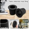 2Pcs Outdoor Table Umbrella Hole Ring Plug, Silicone Pool Umbrella Sleeve Stabilizer Cone Wedge, Umbrella Table Ring Hole Insert for 2-2.5 Inch T