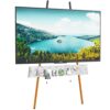 PUTORSEN Artistic Easel Tripod TV Stand for 50-65 inch LCD LED Screens, Portable TV Floor Stand, Adjustable Studio TV Mount with Swivel and Tripo
