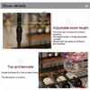 SUCHETA Wine Rack Wine Glass Rack Iron Hanging Double Storage Adjustable Wine Bottle Rack Retro Goblet Rack Whiskey Glass Rack Grille Shelf Rust