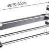 Towel Rail Bathroom Wall Mounted 304 Stainless Steel Towel Rack Holder With Towel Bar Storage Shelf Hook Rack For Bathroom Hotel Kitchen(Size : 5