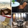 dining chair Kitchen Dining Room Furniture Chairs Modern Dining Chairs Set Of 4 Kitchen Living Room Chairs Artificial Leather Soft Seat and Golde