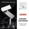 Hapilife Basin Taps Square with Pop up Waste Bathroom Sink Mixer Taps with UK Standard Hoses