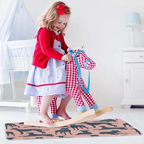 Entrance Doormats for Indoor Outdoor Entry Garage High Traffic Areas Shoe Rugs, Super Absorbent Door Mats Whippet Pattern 31 x 20 Inch