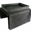 iN HOME Armrest Organiser with Table top for Snacks and Drinks - Sofa Arm Tray with Remote Control Holder - 6 Pocket Easy Access Storage for Book