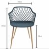 WALNUT Plastic Dining Chairs Hollow-Out Armchair Plastic Stool Creative Idea Furniture Multi-Scene (Color : D, Size : Light Grey)