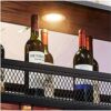 SUCHETA Hanging Wine Rack with Glass Holder and Shelf, Upside Down Wine Glass Rack, Hanging Wine Cabinet Wine Rack, Hanging Racks, Decorative Sto