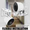 360 Degree Flexible Adjustment Wall Mount Holder Compatible with Google Nest Cam 2nd Generation,Metal Outdoor Wall Bracket Mounting Kit Camera Ac
