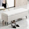 shoe storage bench ottoman Storage Benches storage Ottoman bench, Faux Leather storage Organizer Box Bench Seat,Modern Home Living Room Entryway