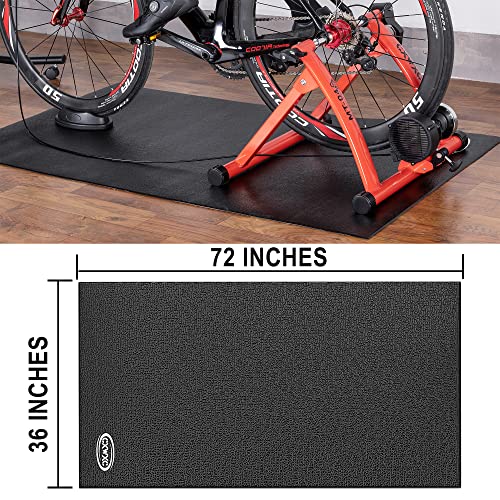 CXWXC Bike Mat 36" x 72"- Exercise Spin Peloton Bike Mat - Heavy Duty Cycling Trainer Floor Mat for Treadmill Spin, Peloton, Stationary, Exercise