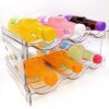 YTHAHTY Water Bottle Organizer, Stackable Water Bottle Storage Rack for Kitchen Cabinet, Fridge, Pantry,4 Pack Acrylic Water Bottle Holder, Wine/
