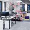 12 Pcs 3D Flower Venus Hanging Room Divider Panel, 14"x12" Screen Panels High Density Polyester Fiber Board Cut Room Partition Home Decoration (P