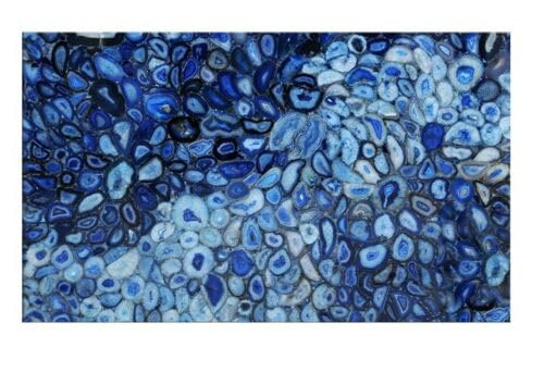 Gifts And Artefacts 30 x 72 Inches Marble Dining Table Top Blue Agate Stone Epoxy Art Kitchen Slab to add Luxury Look in Your Hotel