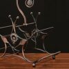 Yalych Metal Wine Rack - Wine Rack/Cellar/Storage- Free Standing, No Assembly Required,able Top Wine Bottle Storage Slots for 4 Bottles to 5 Wine