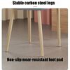 dining chair Kitchen Dining Room Furniture Chairs Fabric Upholstered Seat Dining Chair With Wood-Like Iron Feet Office Lounge Dining Kitchen Bedr