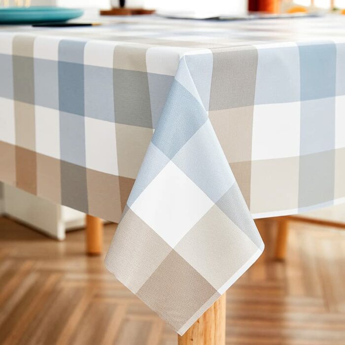 LOHASCASA Christmas Tablecloth Vinyl Oilcloth Tablecloth Small Rectangle Peva Vynle Wipeable PVC Waterproof Plastic Spill Proof Tablecloths Weigh
