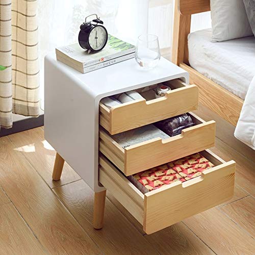 JYDQM Bedside Table Simple Bedside Cabinet ,Mini Small Locker Bedroom Solid Wood Bedside Storage Cabinet