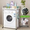 -Washer Storage Frames for over Toilet,Shelf Washinghine Shelf over Washinghine Storage Rack,With Wheels - Utility Stainless Steel Metal Bathroom