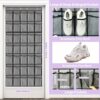 35 Large Pockets Over the Door Shoe Organizer, Extra Sturdy Oxford Fabric Hanging Shoe Rack for Door Closet, Wall Mesh Shoe Storage Holder for Me