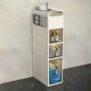 OPSREY Toilet Paper Organizer for Bathroom Cabinet, Narrow Bathroom Gap Organizer Drawer Shelf Toilet Floor Storage