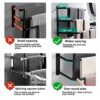 Yeegout No Drill 3-Tiers Towel Bar Stainless Steel Towel Rail Holder for Bathroom Kitchen and Toilet Black