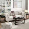 Furinno Camnus Modern Living Room Table Set with One Coffee Table and Two Side Tables, French Oak Grey